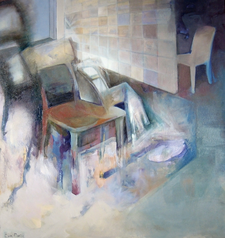 Interior, oil on canvas. 40 x 38 inches, 2002