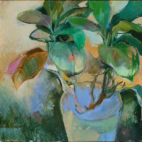 plant, oil on canvas. 24 x 24 inches, 2002